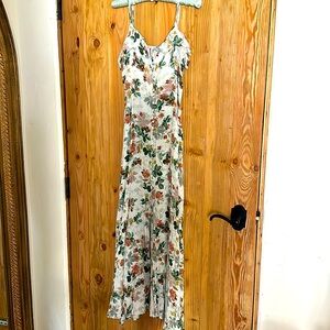 Fairy floral leaf maxi dress